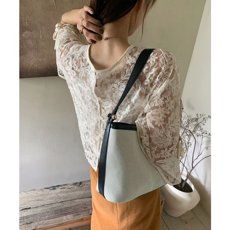 【透け感レイヤード】レースブラウス キャミソールセット 前後2WAY | COCOMOMO | 詳細画像5 