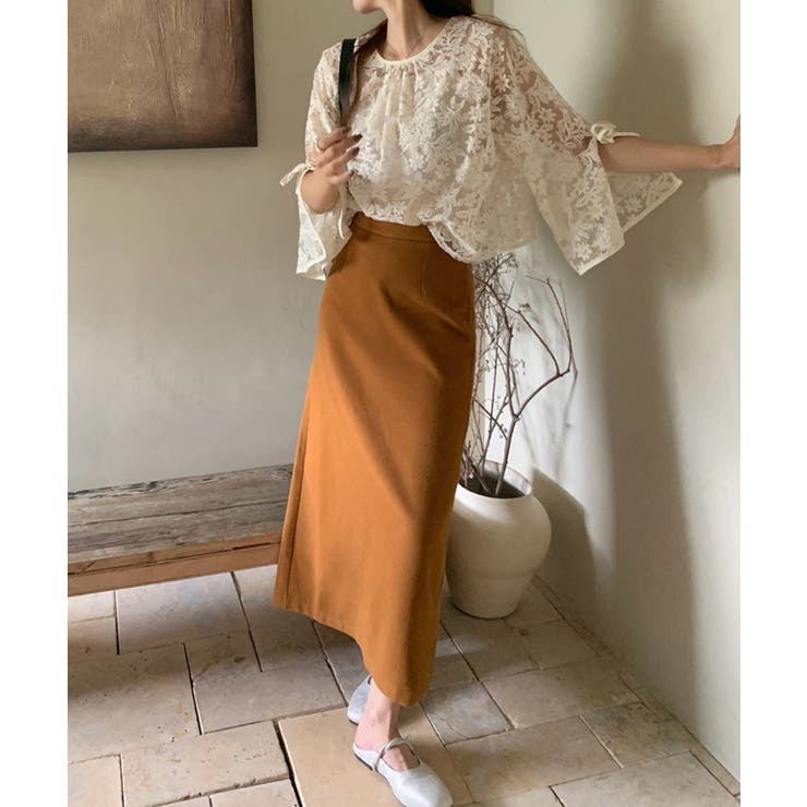 【透け感レイヤード】レースブラウス キャミソールセット 前後2WAY | COCOMOMO | 詳細画像6 