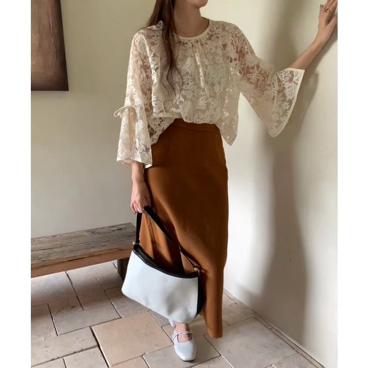 【透け感レイヤード】レースブラウス キャミソールセット 前後2WAY | COCOMOMO | 詳細画像7 