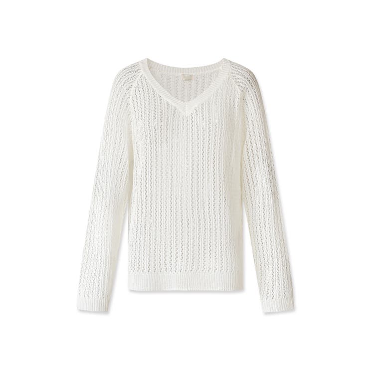 メッシュニット 透かし編み サマーニット | COCOMOMO | 詳細画像24 