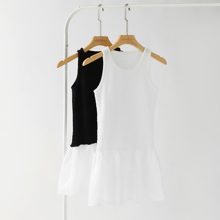 今っぽ可愛い欲張りアンサンブル ペプラムタンクトップ カーディガン | COCOMOMO | 詳細画像13 