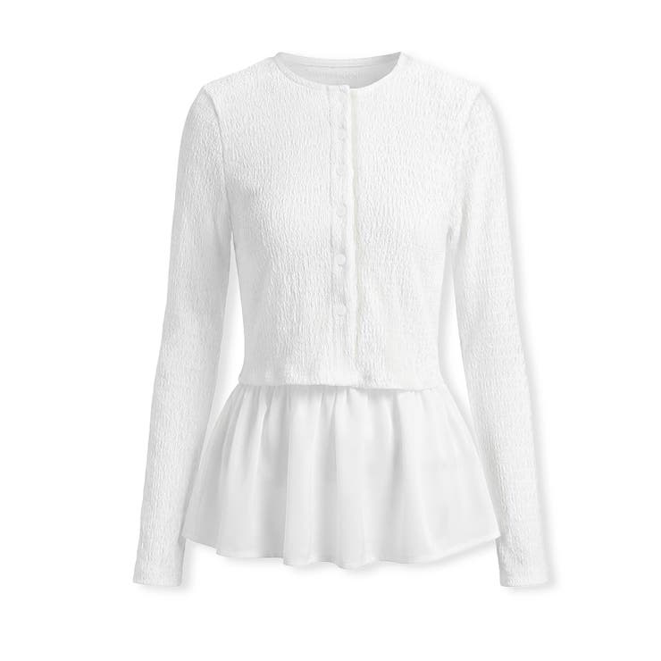 今っぽ可愛い欲張りアンサンブル ペプラムタンクトップ カーディガン | COCOMOMO | 詳細画像19 