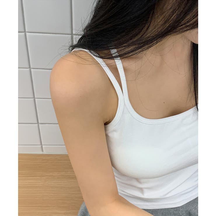 カップ付きバッククロスキャミスール カップ付きキャミソール ダブルストラップ | COCOMOMO | 詳細画像12 