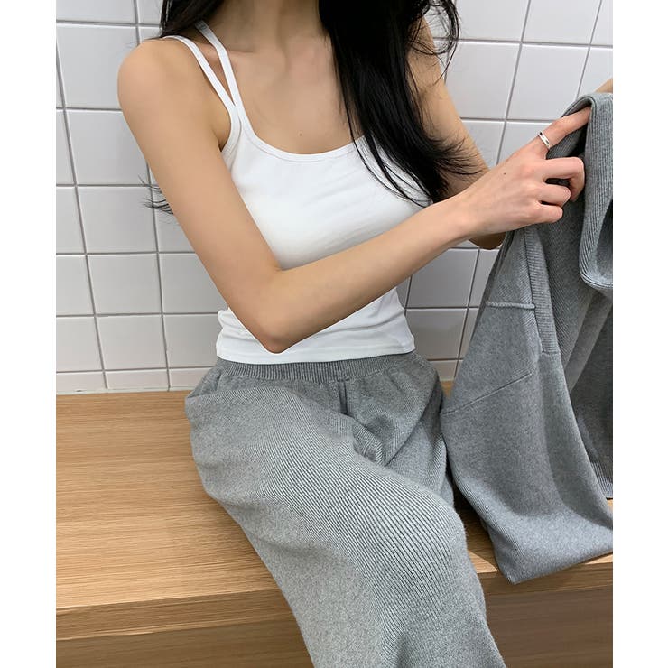 カップ付きバッククロスキャミスール カップ付きキャミソール ダブルストラップ | COCOMOMO | 詳細画像13 