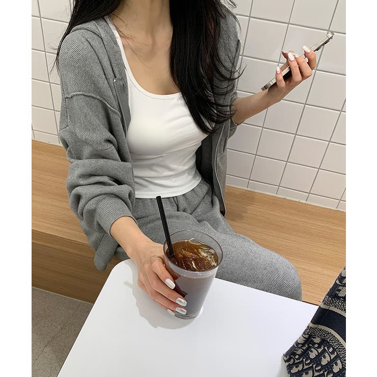 カップ付きバッククロスキャミスール カップ付きキャミソール ダブルストラップ | COCOMOMO | 詳細画像15 