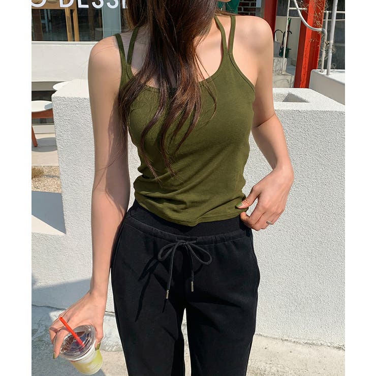 カップ付きバッククロスキャミスール カップ付きキャミソール ダブルストラップ | COCOMOMO | 詳細画像18 