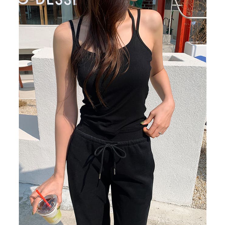 カップ付きバッククロスキャミスール カップ付きキャミソール ダブルストラップ | COCOMOMO | 詳細画像2 