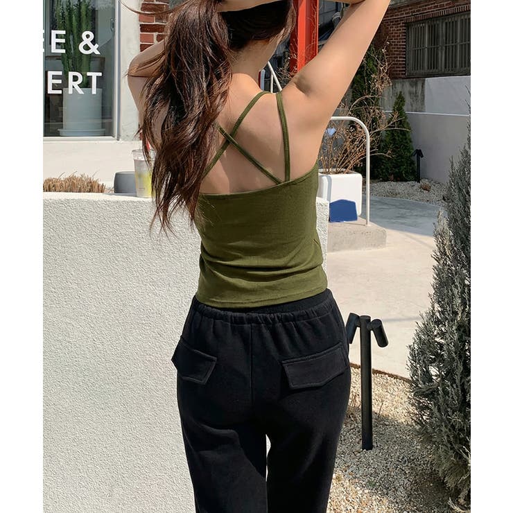 カップ付きバッククロスキャミスール カップ付きキャミソール ダブルストラップ | COCOMOMO | 詳細画像20 