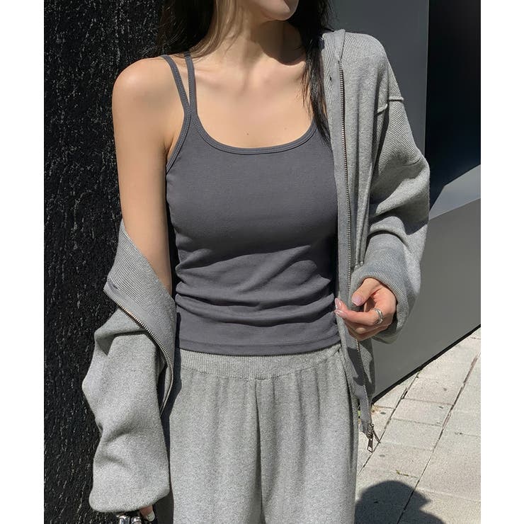 カップ付きバッククロスキャミスール カップ付きキャミソール ダブルストラップ | COCOMOMO | 詳細画像21 