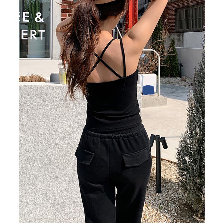 カップ付きバッククロスキャミスール カップ付きキャミソール ダブルストラップ | COCOMOMO | 詳細画像4 