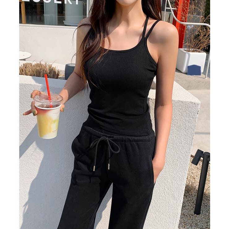 カップ付きバッククロスキャミスール カップ付きキャミソール ダブルストラップ | COCOMOMO | 詳細画像5 