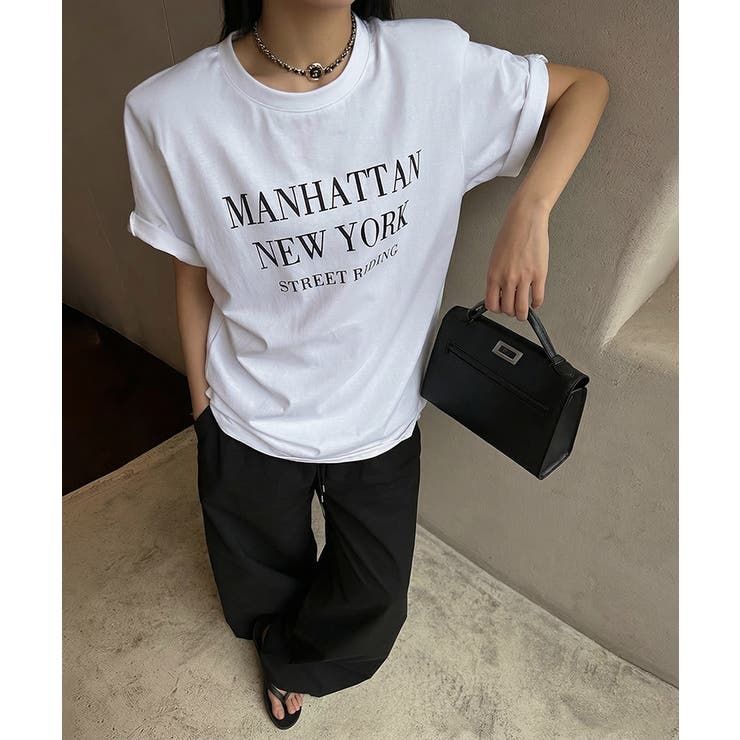 【こなれ落ち感×大人ロゴ】 ロゴTシャツ オーバーサイズ | COCOMOMO | 詳細画像3 