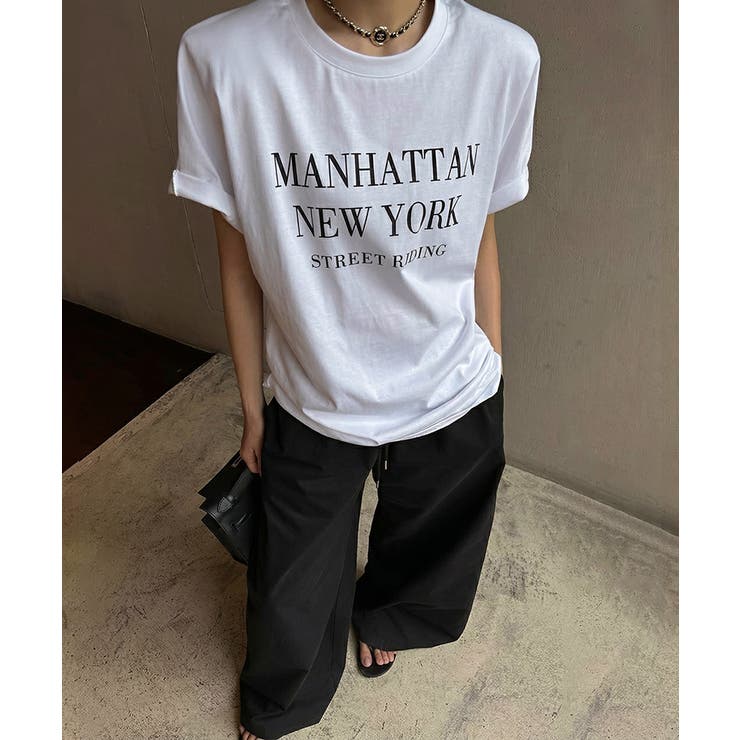 【こなれ落ち感×大人ロゴ】 ロゴTシャツ オーバーサイズ | COCOMOMO | 詳細画像4 