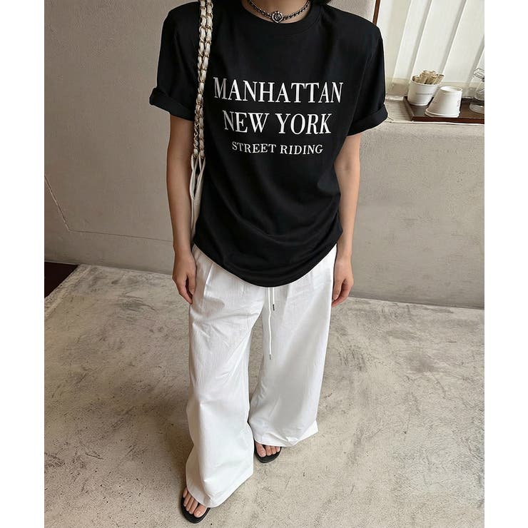 【こなれ落ち感×大人ロゴ】 ロゴTシャツ オーバーサイズ | COCOMOMO | 詳細画像5 