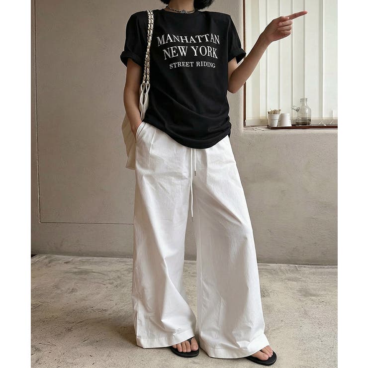 【こなれ落ち感×大人ロゴ】 ロゴTシャツ オーバーサイズ | COCOMOMO | 詳細画像6 