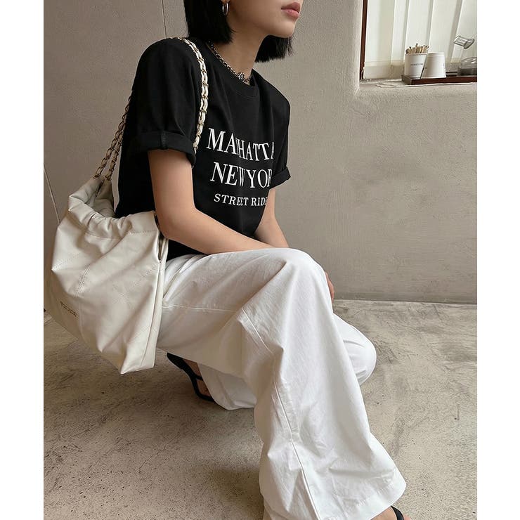 【こなれ落ち感×大人ロゴ】 ロゴTシャツ オーバーサイズ | COCOMOMO | 詳細画像7 