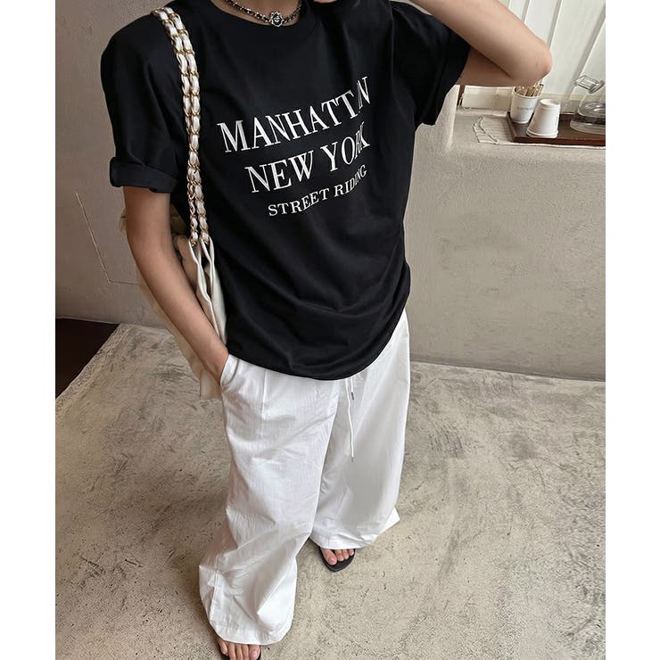 【こなれ落ち感×大人ロゴ】 ロゴTシャツ オーバーサイズ | COCOMOMO | 詳細画像8 