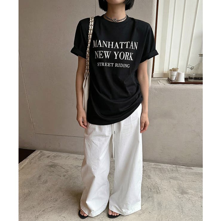 【こなれ落ち感×大人ロゴ】 ロゴTシャツ オーバーサイズ | COCOMOMO | 詳細画像9 