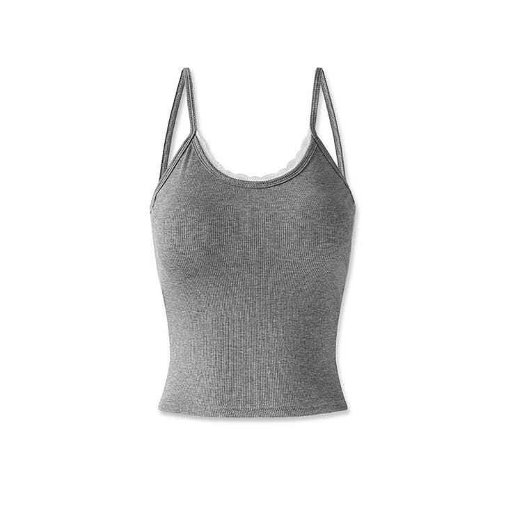 リブ×レースの最旬見せキャミ フロントレースキャミソール カップ付きキャミソール | COCOMOMO | 詳細画像29 