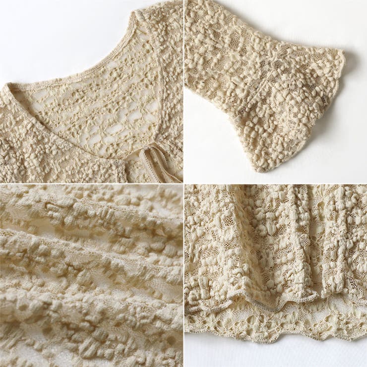 【ぽこぽこ立体レース】 シアーレースカーディガン カーディガン | COCOMOMO | 詳細画像50 