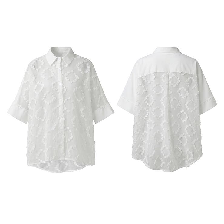 ぽこぽこカットジャガードシャツ シアーシャツ オーバーサイズ | COCOMOMO | 詳細画像27 