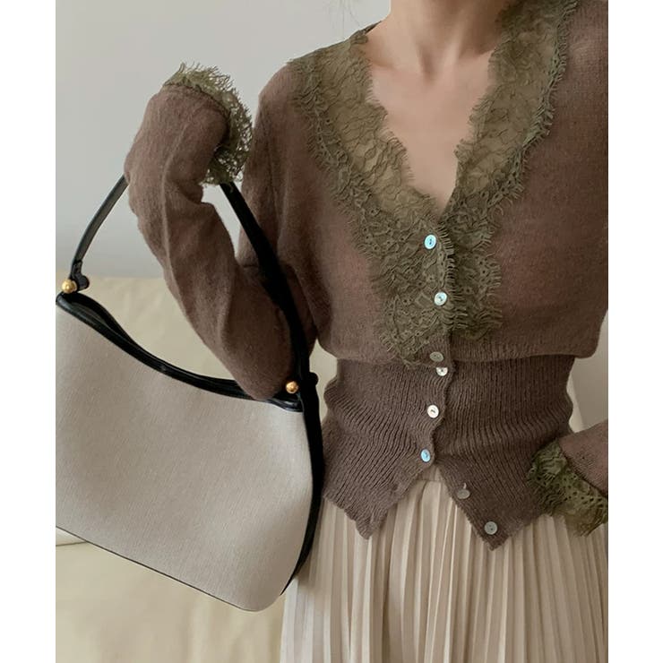 【繊細レース×シアー感】シアーレースカーディガン シアーカーディガン レースカー… | COCOMOMO | 詳細画像21 