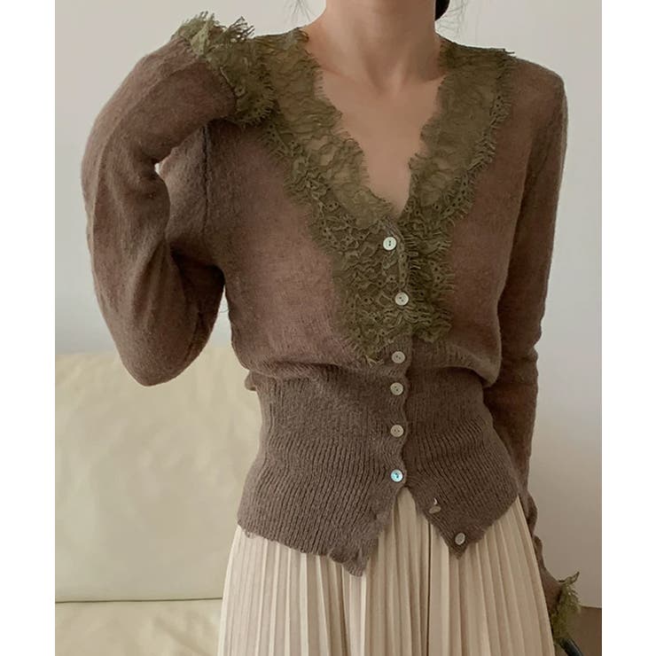 【繊細レース×シアー感】シアーレースカーディガン シアーカーディガン レースカー… | COCOMOMO | 詳細画像22 