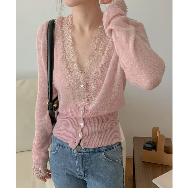 【繊細レース×シアー感】シアーレースカーディガン シアーカーディガン レースカー… | COCOMOMO | 詳細画像26 