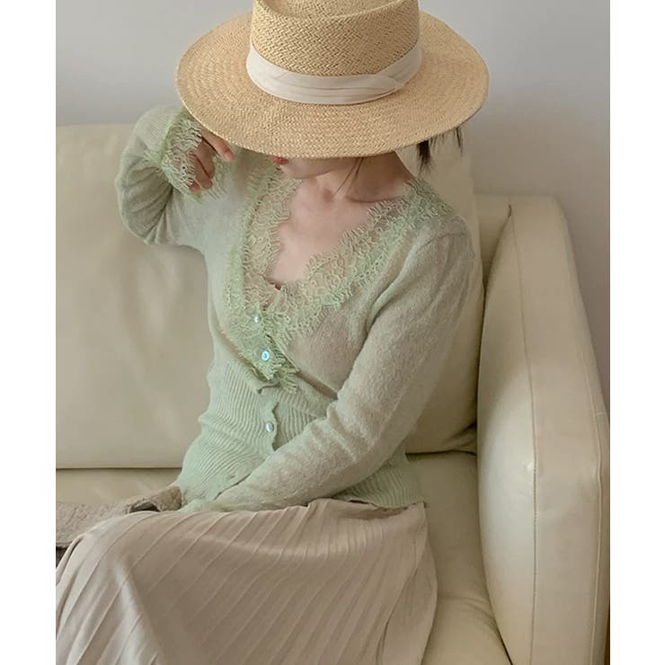 【繊細レース×シアー感】シアーレースカーディガン シアーカーディガン レースカー… | COCOMOMO | 詳細画像32 