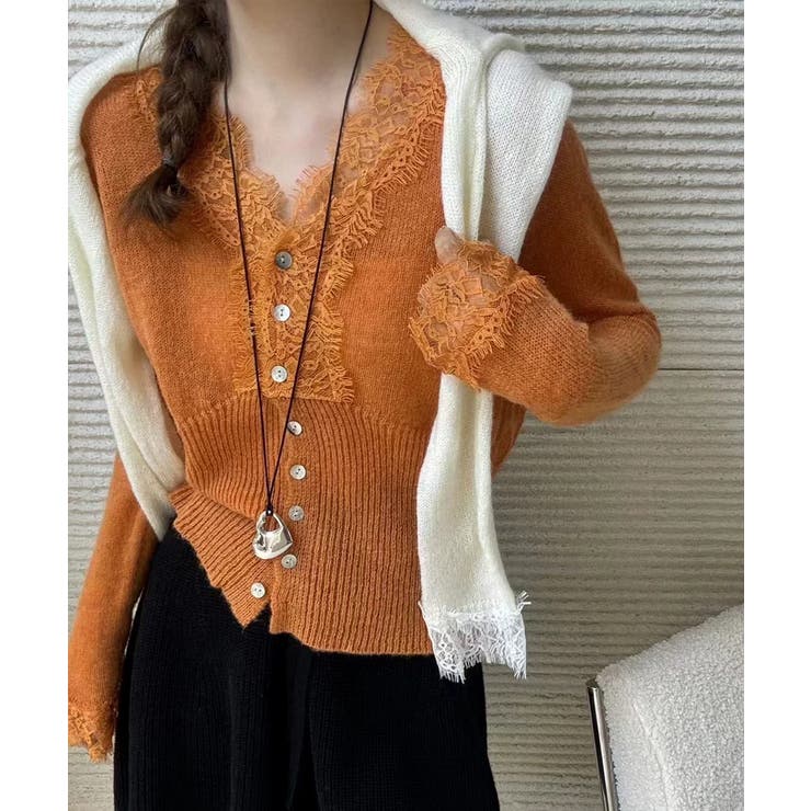 【繊細レース×シアー感】シアーレースカーディガン シアーカーディガン レースカー… | COCOMOMO | 詳細画像33 