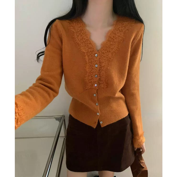 【繊細レース×シアー感】シアーレースカーディガン シアーカーディガン レースカー… | COCOMOMO | 詳細画像34 