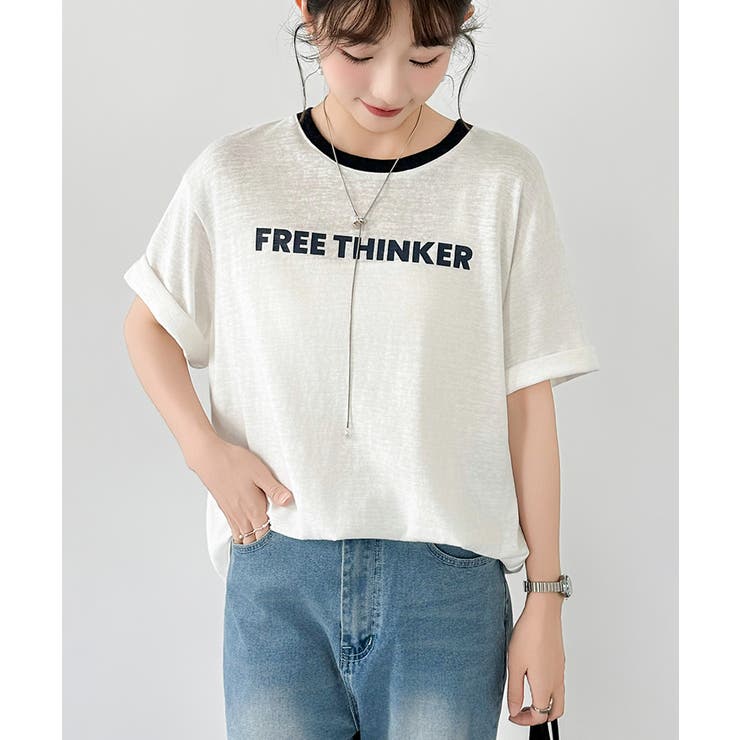 [配色リンガーデザイン] ロゴTシャツ Tシャツ | COCOMOMO | 詳細画像11 
