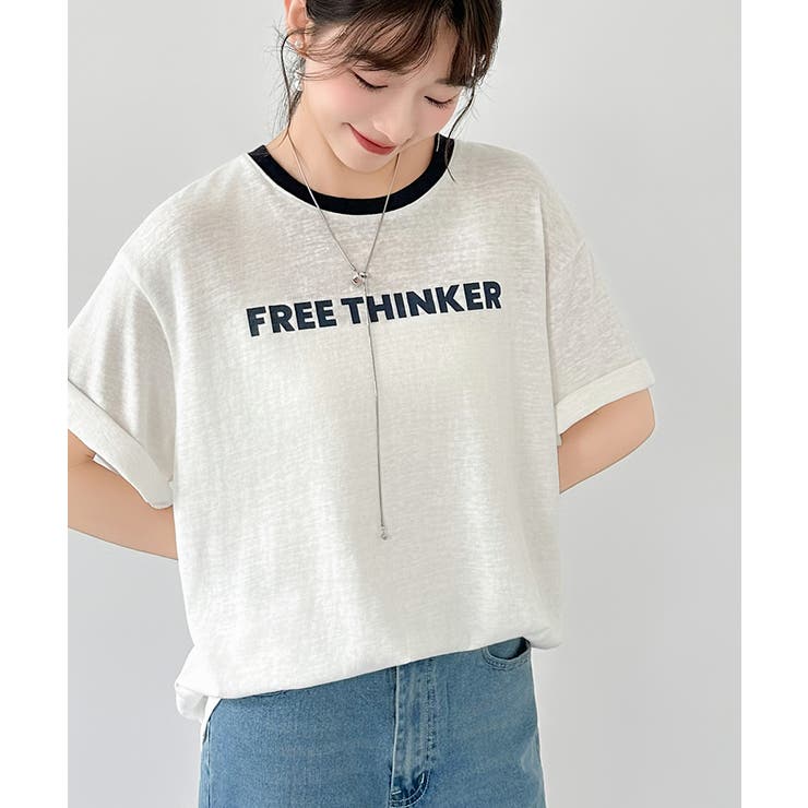 [配色リンガーデザイン] ロゴTシャツ Tシャツ | COCOMOMO | 詳細画像12 