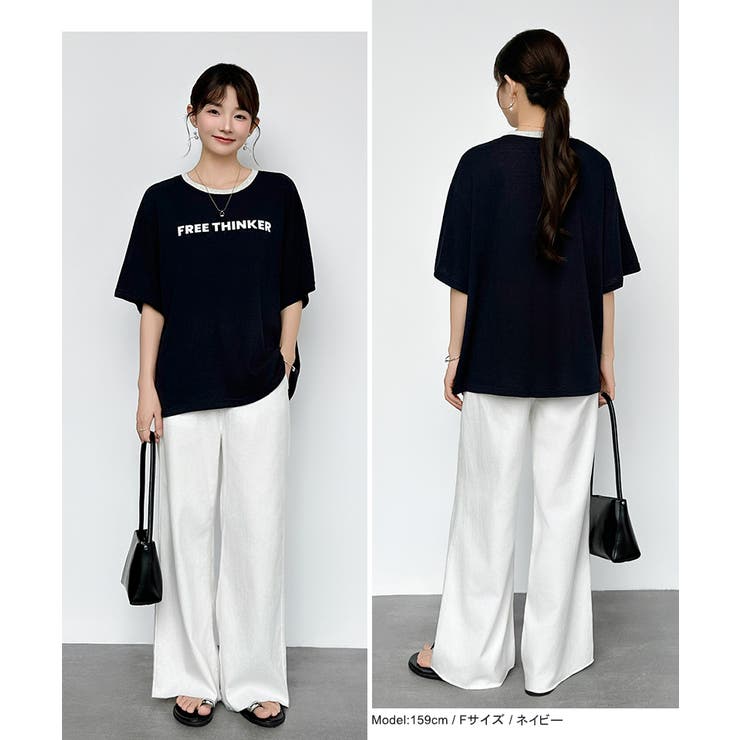 [配色リンガーデザイン] ロゴTシャツ Tシャツ | COCOMOMO | 詳細画像15 