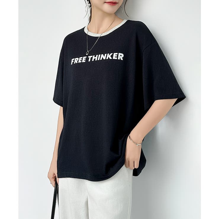 [配色リンガーデザイン] ロゴTシャツ Tシャツ | COCOMOMO | 詳細画像17 