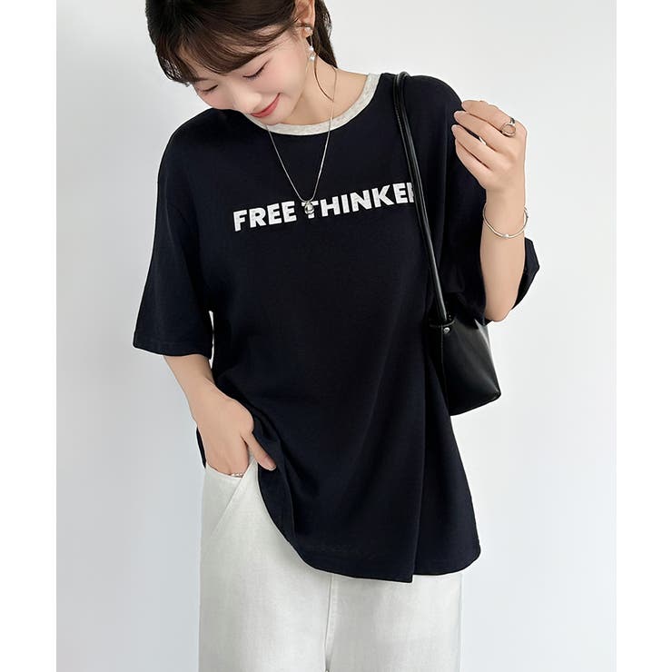 [配色リンガーデザイン] ロゴTシャツ Tシャツ | COCOMOMO | 詳細画像18 