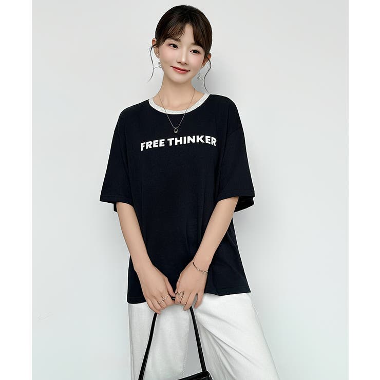 [配色リンガーデザイン] ロゴTシャツ Tシャツ | COCOMOMO | 詳細画像19 