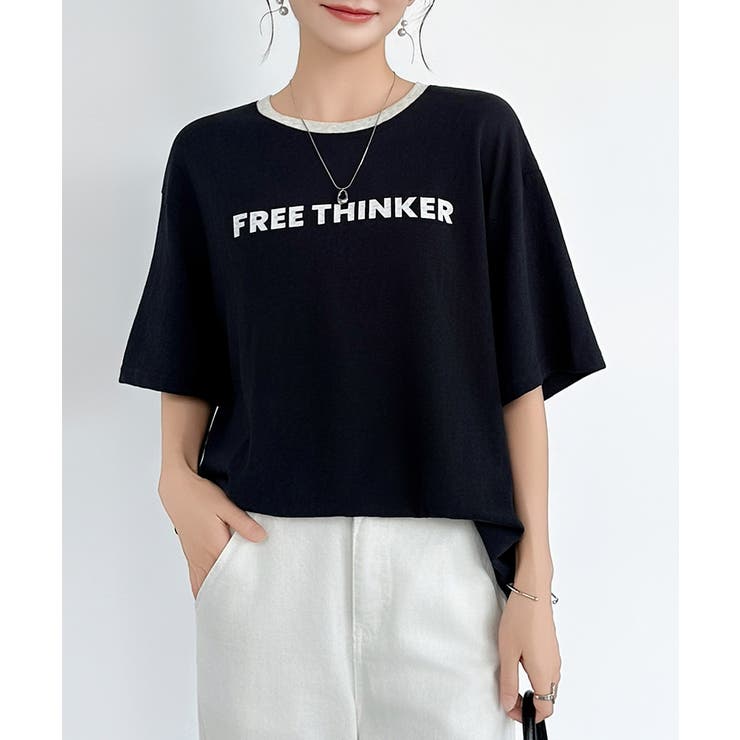 [配色リンガーデザイン] ロゴTシャツ Tシャツ | COCOMOMO | 詳細画像21 