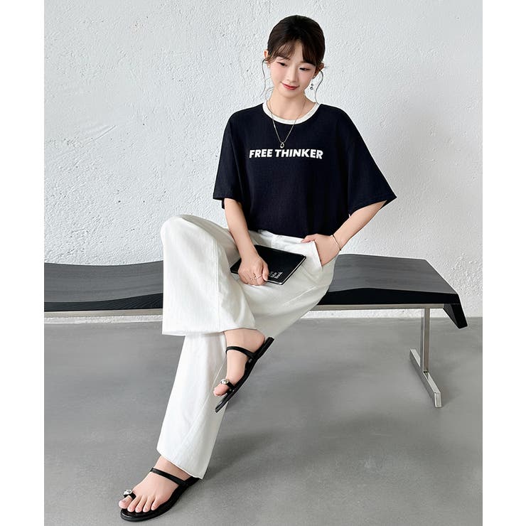 [配色リンガーデザイン] ロゴTシャツ Tシャツ | COCOMOMO | 詳細画像22 