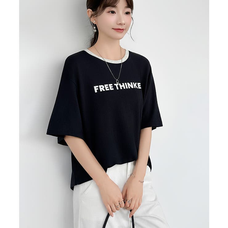 [配色リンガーデザイン] ロゴTシャツ Tシャツ | COCOMOMO | 詳細画像23 