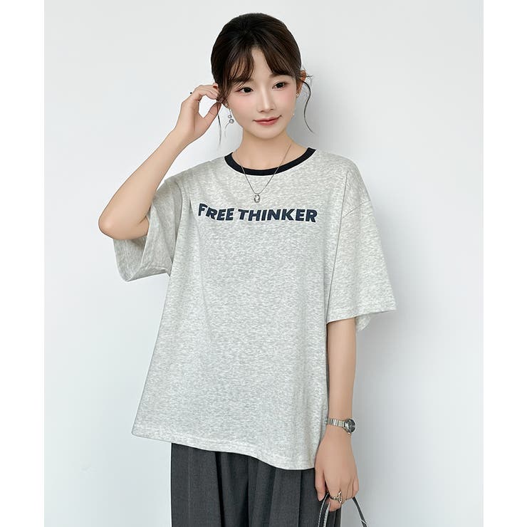 [配色リンガーデザイン] ロゴTシャツ Tシャツ | COCOMOMO | 詳細画像24 