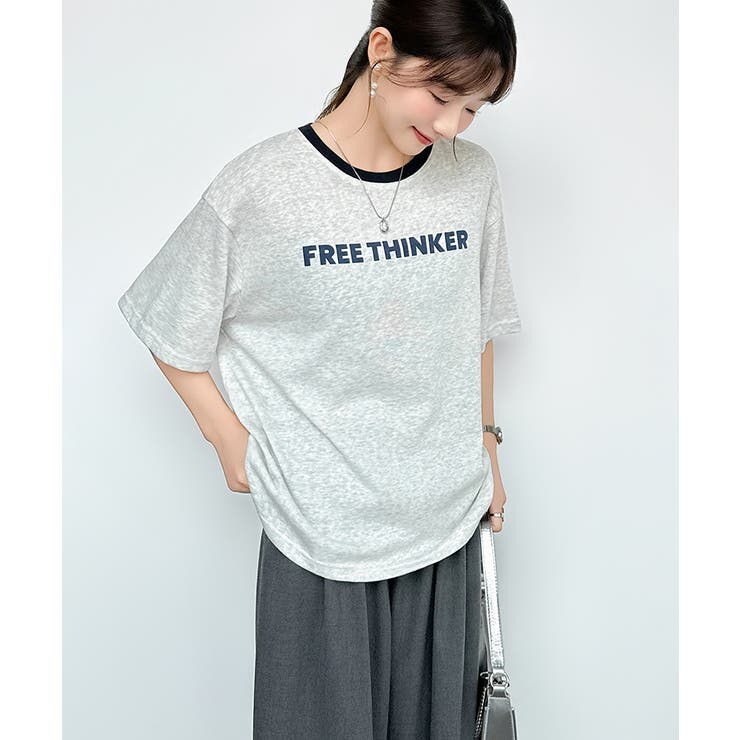 [配色リンガーデザイン] ロゴTシャツ Tシャツ | COCOMOMO | 詳細画像25 