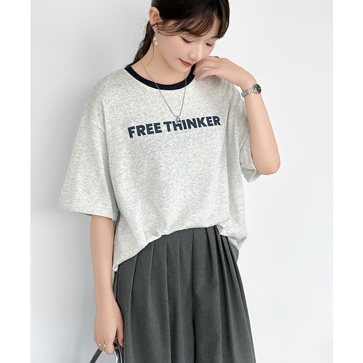 [配色リンガーデザイン] ロゴTシャツ Tシャツ | COCOMOMO | 詳細画像29 