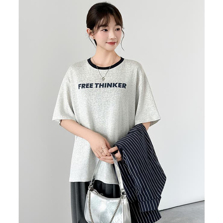 [配色リンガーデザイン] ロゴTシャツ Tシャツ | COCOMOMO | 詳細画像32 