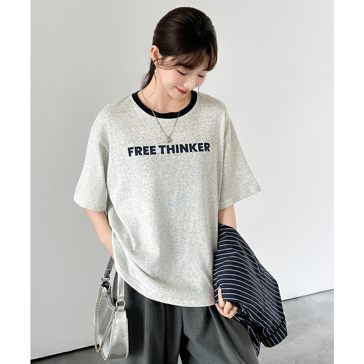 [配色リンガーデザイン] ロゴTシャツ Tシャツ | COCOMOMO | 詳細画像33 