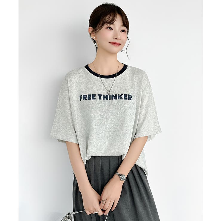 [配色リンガーデザイン] ロゴTシャツ Tシャツ | COCOMOMO | 詳細画像34 