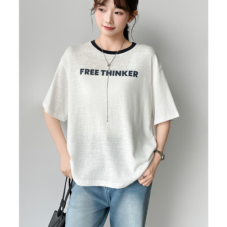 [配色リンガーデザイン] ロゴTシャツ Tシャツ | COCOMOMO | 詳細画像6 