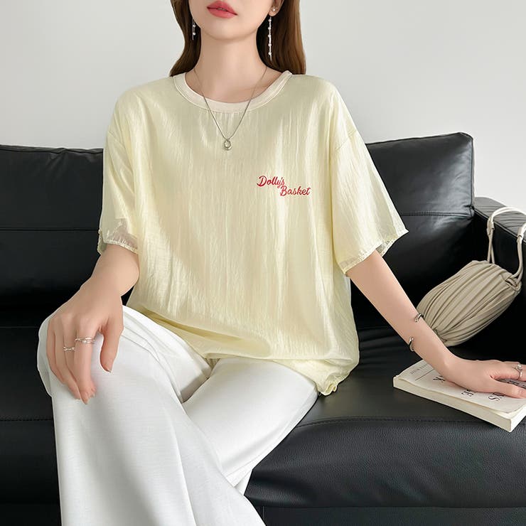レイヤード風アメカジTシャツ ロゴTシャツ プリントTシャツ | COCOMOMO | 詳細画像8 
