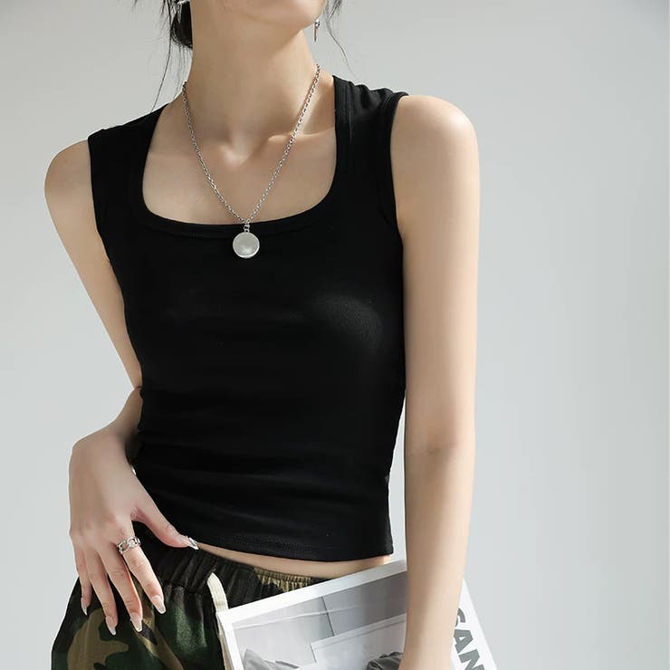 【ブラ紐、もう気にしない】 タンクトップ ブラ紐隠し | COCOMOMO | 詳細画像12 