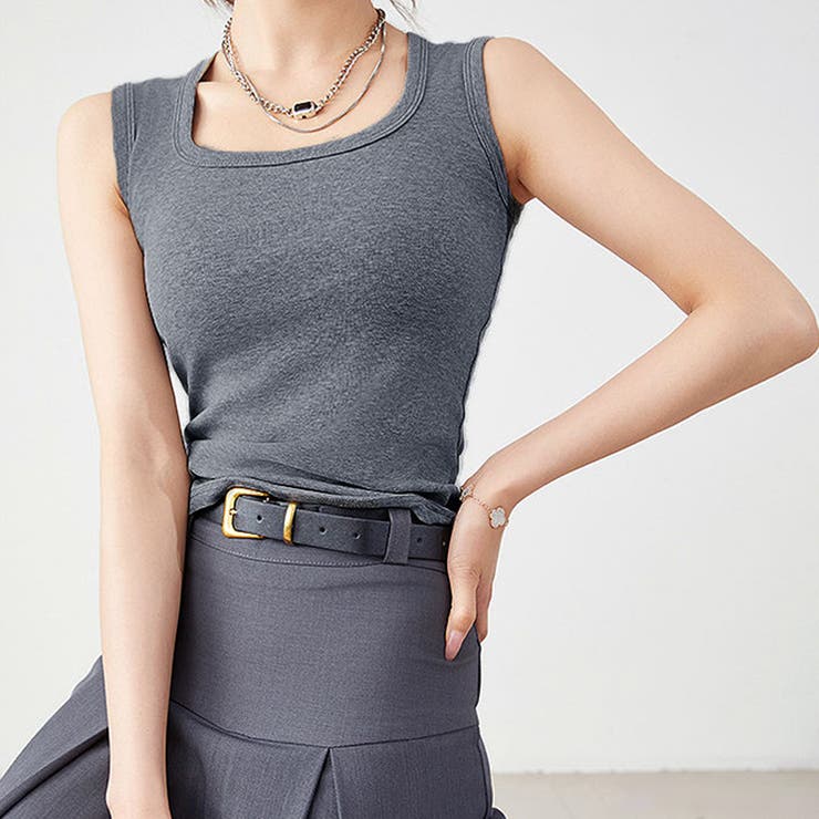 【ブラ紐、もう気にしない】 タンクトップ ブラ紐隠し | COCOMOMO | 詳細画像16 